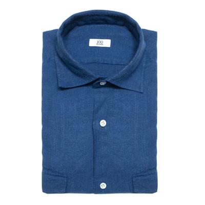 トップス 100hands rinen shirts 100Hands Linen Overshirt Indigo