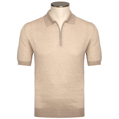 ファッション 通販 Gran Sasso Polo Zip Beige トップス