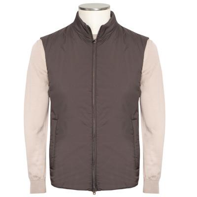 【GIANNETTO】Linen Brown Gilet Size46 Linen Button-Front Vest | Garnet Hill
