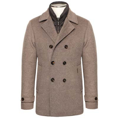 Moorer Pea Coat Bolghi LE Taupe