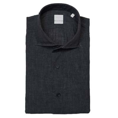 Xacus Linen Shirt Grey Black
