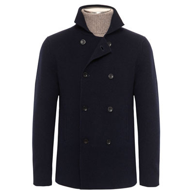 Zanone Knitted Pea-Coat Cardigan Navy Zanone Knitted Pea-Coat Cardigan Navy