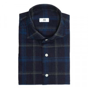 100Hands Flannel Check Blue