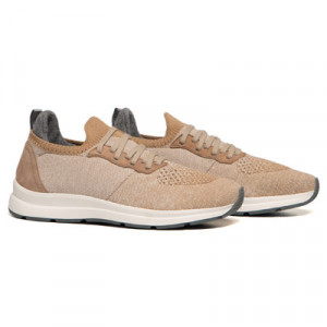 Andrea Ventura Knitted Sneaker 'Dragon' Beige