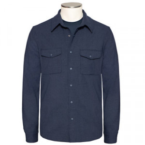 Aspesi Shirt Jacket 'Camicia Doppia' Wool Blue