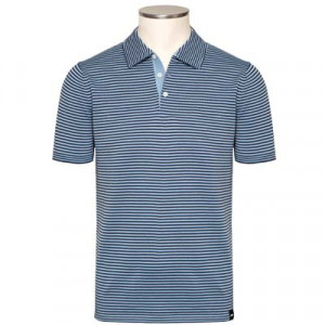 Aspesi Nautical Striped Polo Navy-Blue