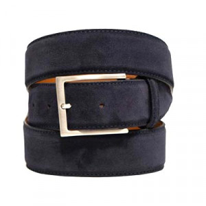 Andrea d'Amico Suede Belt Navy