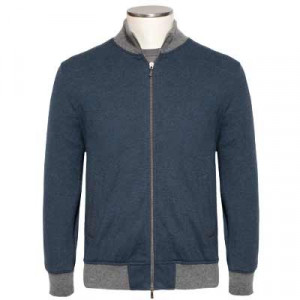 Capobianco Full Zip Sweater Blue