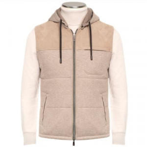 Capobianco Suede Padded Gilet Beige