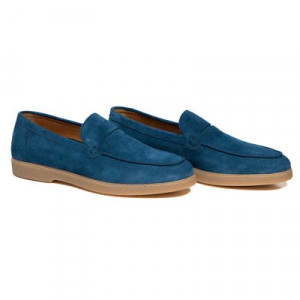 Doucals Loafer Penny Suede Blue