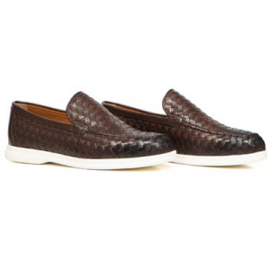 Doucals Braided Loafer Brown