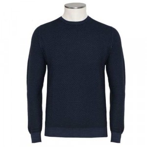 Drumohr Crewneck Wool 140S Blue