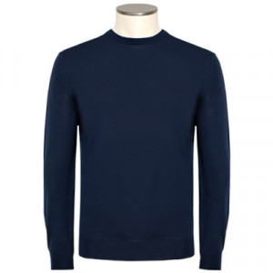 Drumohr Crewneck Wool 140S Blue