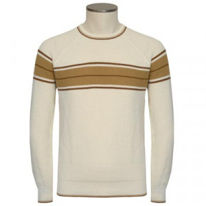 Drumohr Crewneck Fantasy Stripe Caramel