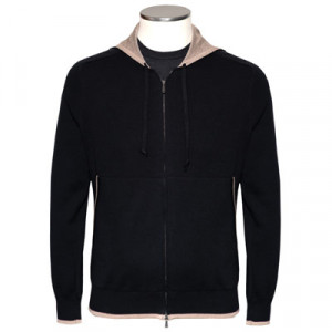 Drumohr Hoodie Cotton-Cashmere Black