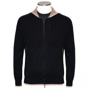 Drumohr Hoodie Cotton-Cashmere Black