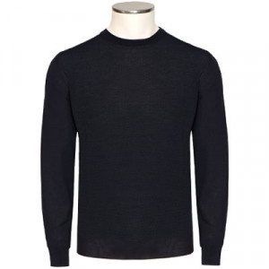 Drumohr Crewneck Wool 140S Navy