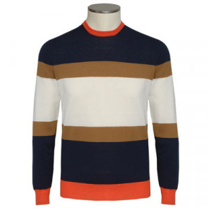 Drumohr Knitted Cotton Pullover Striped