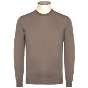 Drumohr Crewneck Wool 140S Taupe