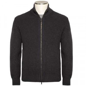 Drumohr Cardigan 'English Rib' Antracite
