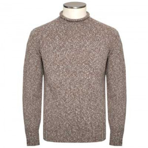 Drumohr Mock Neck Lambswool Brown
