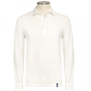 Drumohr Polo Garment Dyed White