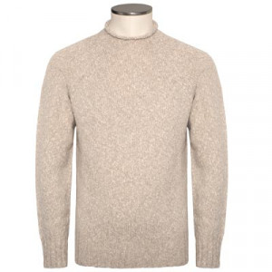 Drumohr Mock Neck Lambswool Beige
