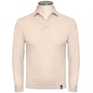 Drumohr Polo Garment Dyed Sand
