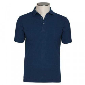 Drumohr Polo Garment Dyed Blue