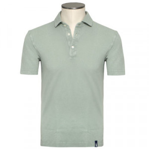 Drumohr Polo Garment Dyed Green