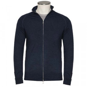 Drumohr Cardigan Wool 140'S Navy