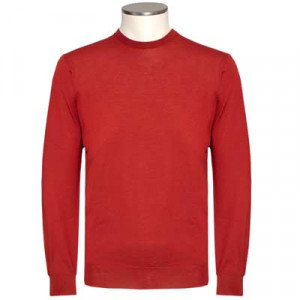 Drumohr Crewneck Wool 140S Cherry