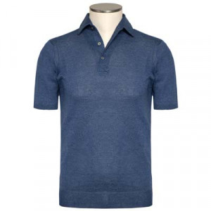 Filippo de Laurentiis Polo Short Sleeve Blue