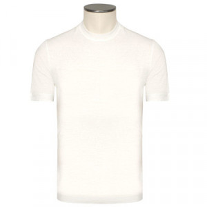 Filippo de Laurentiis T-Shirt Linen-Stretch White