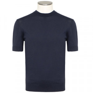 Filippo de Laurentiis Crewneck Short Sleeve Blue
