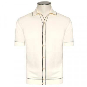 Filippo de Laurentiis Knitted Shirt Cotton Off-White