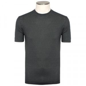 Filippo de Laurentiis T-Shirt Linen-Stretch Grey-Green