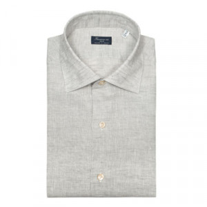 Finamore Shirt Linen Grey