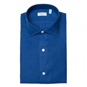 Finamore Linen Shirt Kobalt