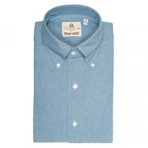 Finamore Shirt 'Chambray' Button Down Blue