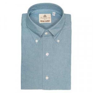 Finamore Shirt 'Chambray' Button Down Blue