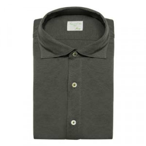 Finamore Shirt Cashco Jersey Olive