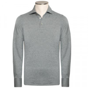 Finamore Polo Cashco Green-Grey