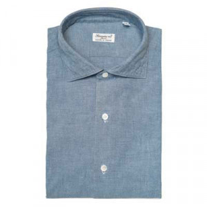 Finamore Shirt 'Chambray' Light Blue