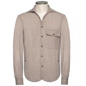 Finamore Overshirt Wool Beige