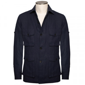 Fralbo Safari Overshirt Linen Blue