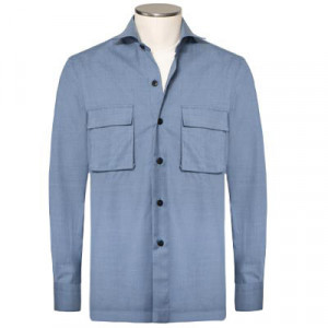 Fralbo Shirt Jacket Wool Blue