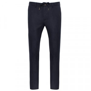 Germano Trouser Drawstring Wool-Cashmere Navy