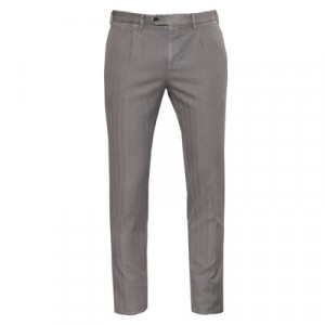 Germano Herringbone Trousers Taupe