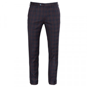 Germano Checkered Trousers Blue